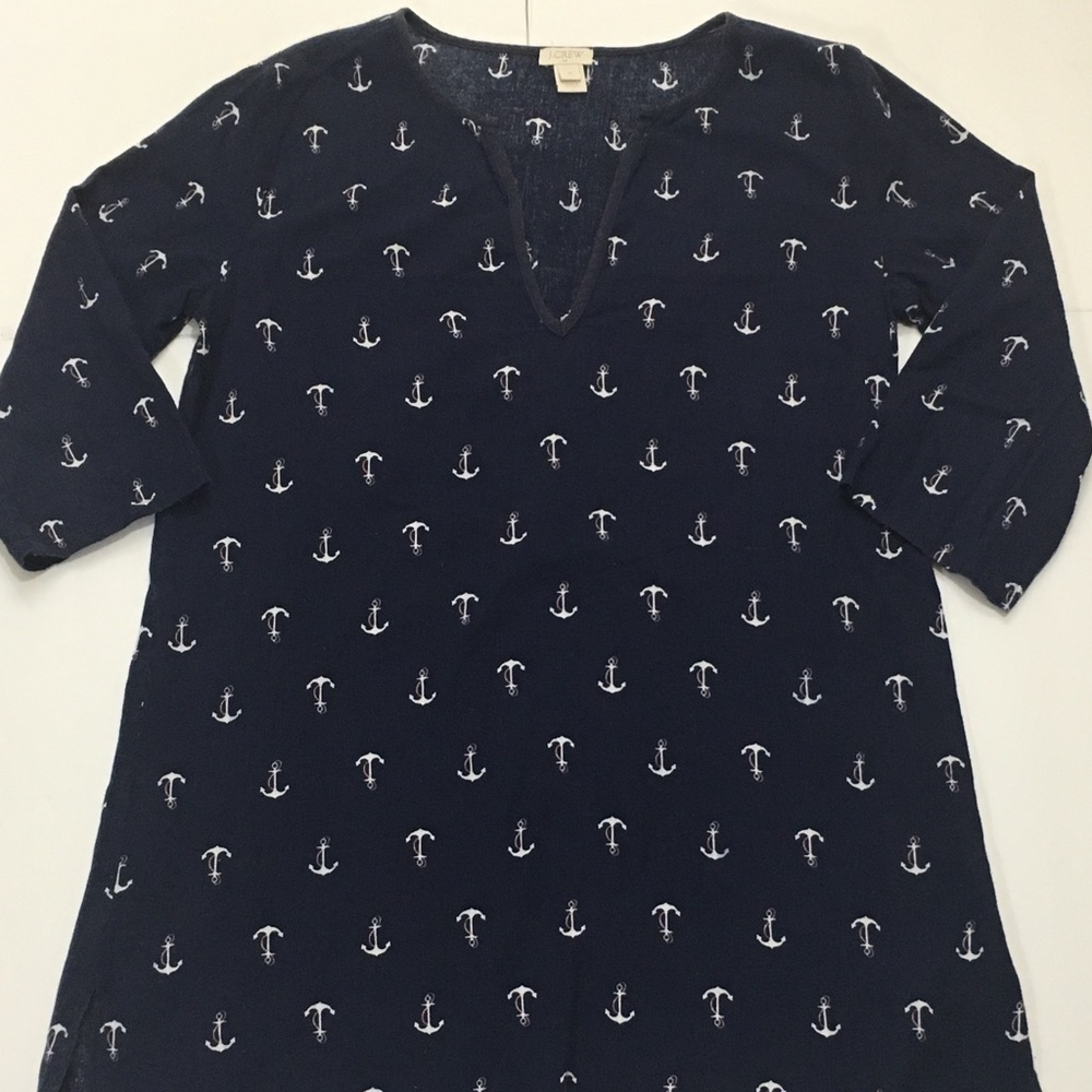 J. Crew Navy TunicAnchorsPrint Nautica ShortSleeve